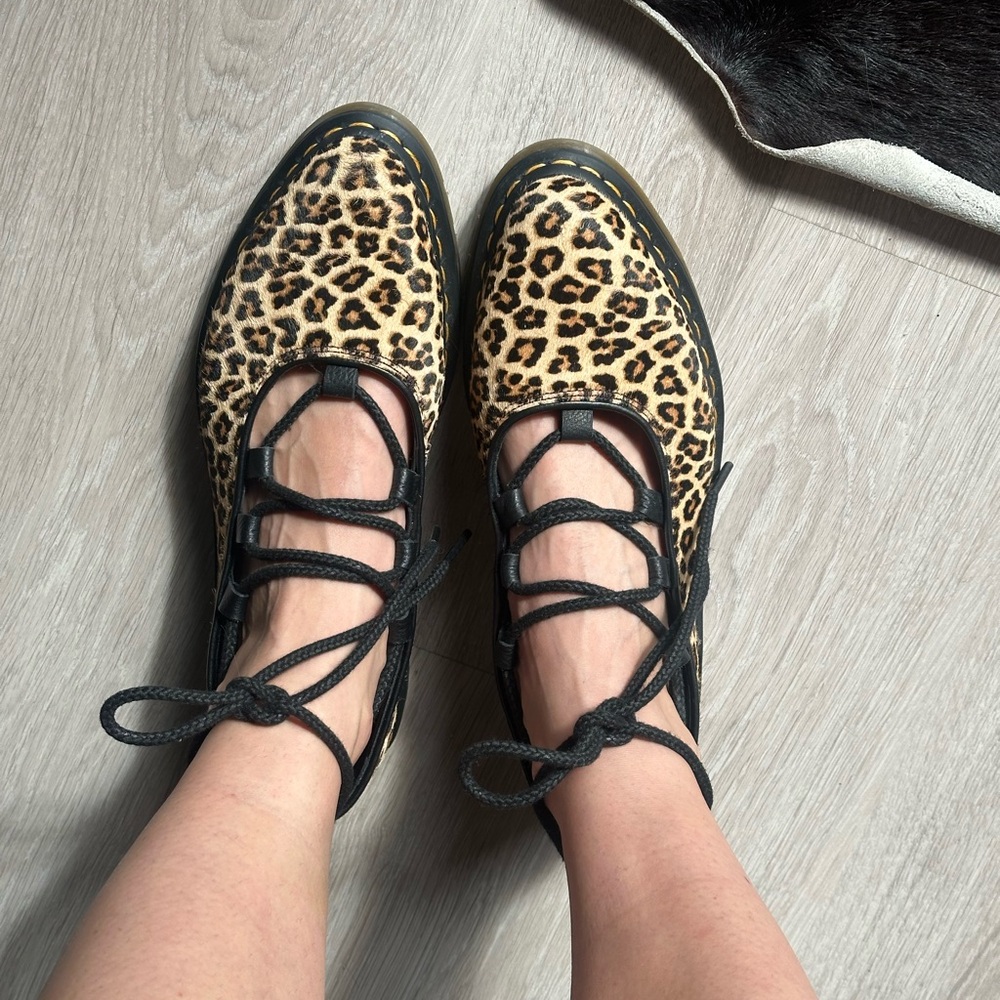 Dr. Martens Leopard Print Women's Flats